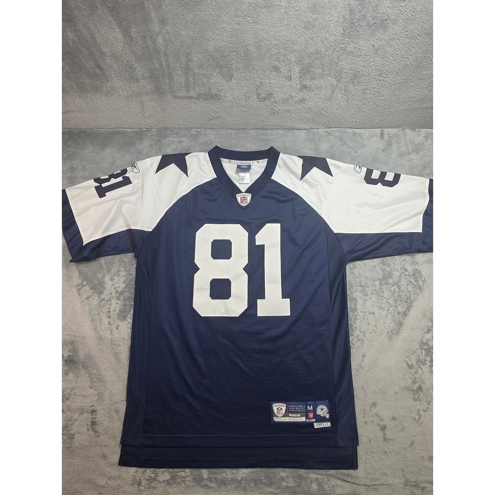 Reebok NFL Dallas Cowboys Terrell Owens #81 Jersey Navy Blue White Mens Medium